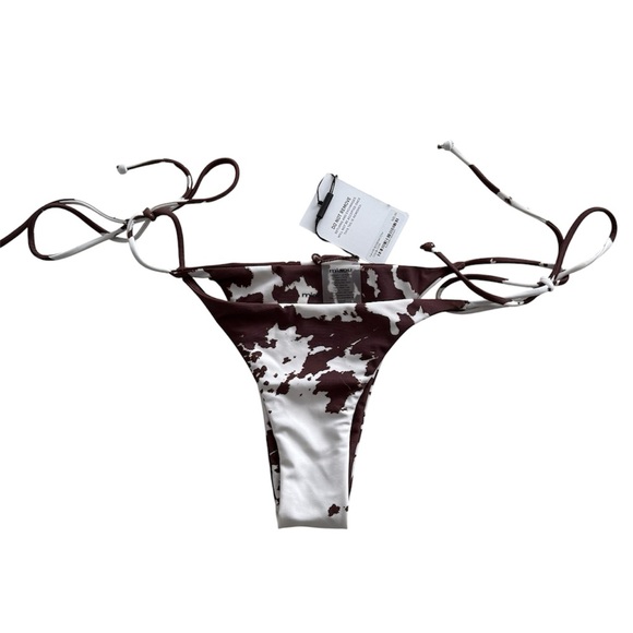 NWT Miaou Kauai Cow Print Bikini Bottom - Picture 1 of 6